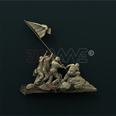 IWO JIMA 3D STL 3DWave
